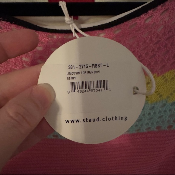 NWT Staud Rainbow Stripe Limousin Top - Picture 3 of 12